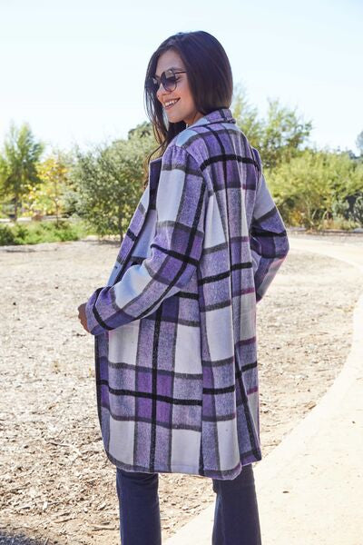 Stylish Plaid Button-Up Lapel Collar Coat for Men & Women | Trendy Fall Winter Jacket | Perfect for Office, Dating & Outdoor Activities