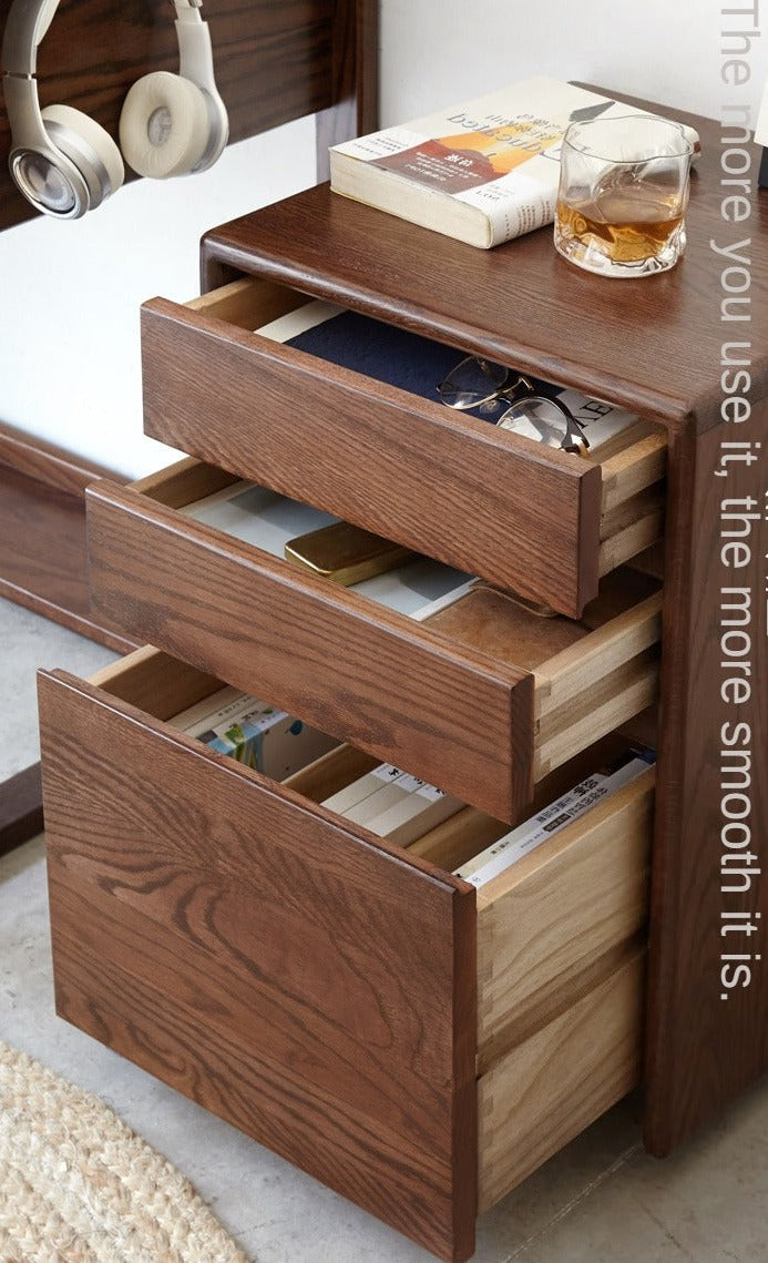Solid Oak Wood Modern Combination Desk - Home Office Workstation for Study, Writing & Computer Use