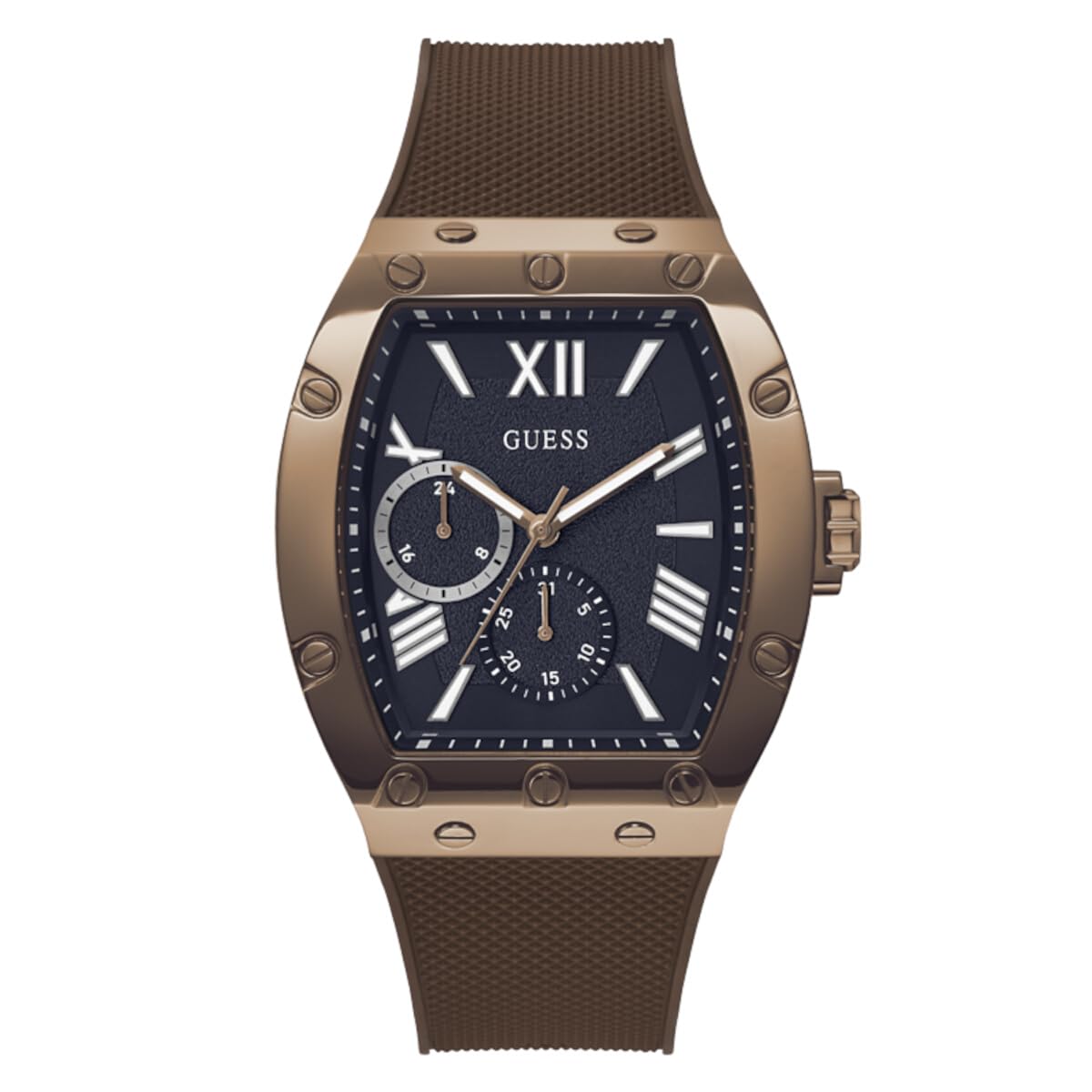 GUESS Men's 43mm Stainless Steel Chronograph Watch with Date Display - Water Resistant, Fashionable Dress & Casual Timepiece for Business, Office & Everyday Wear
