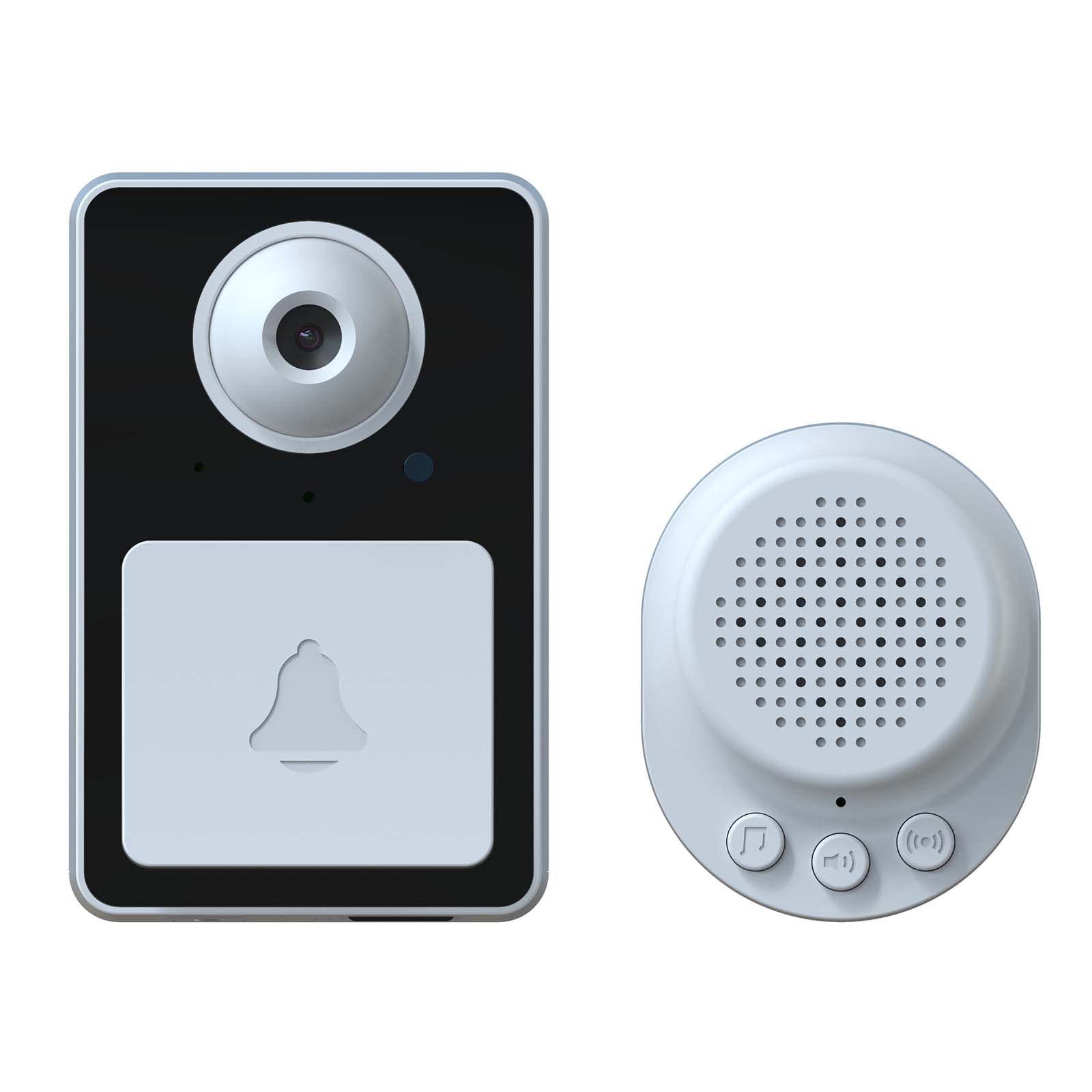 Smart Wireless Video Doorbell Camera - WiFi Enabled Outdoor Security Camera with Remote Viewing, 2-Way Audio & Rotating Lens for Home Monitoring - Perfect for Front Door, Apartment, and Smart Home Security