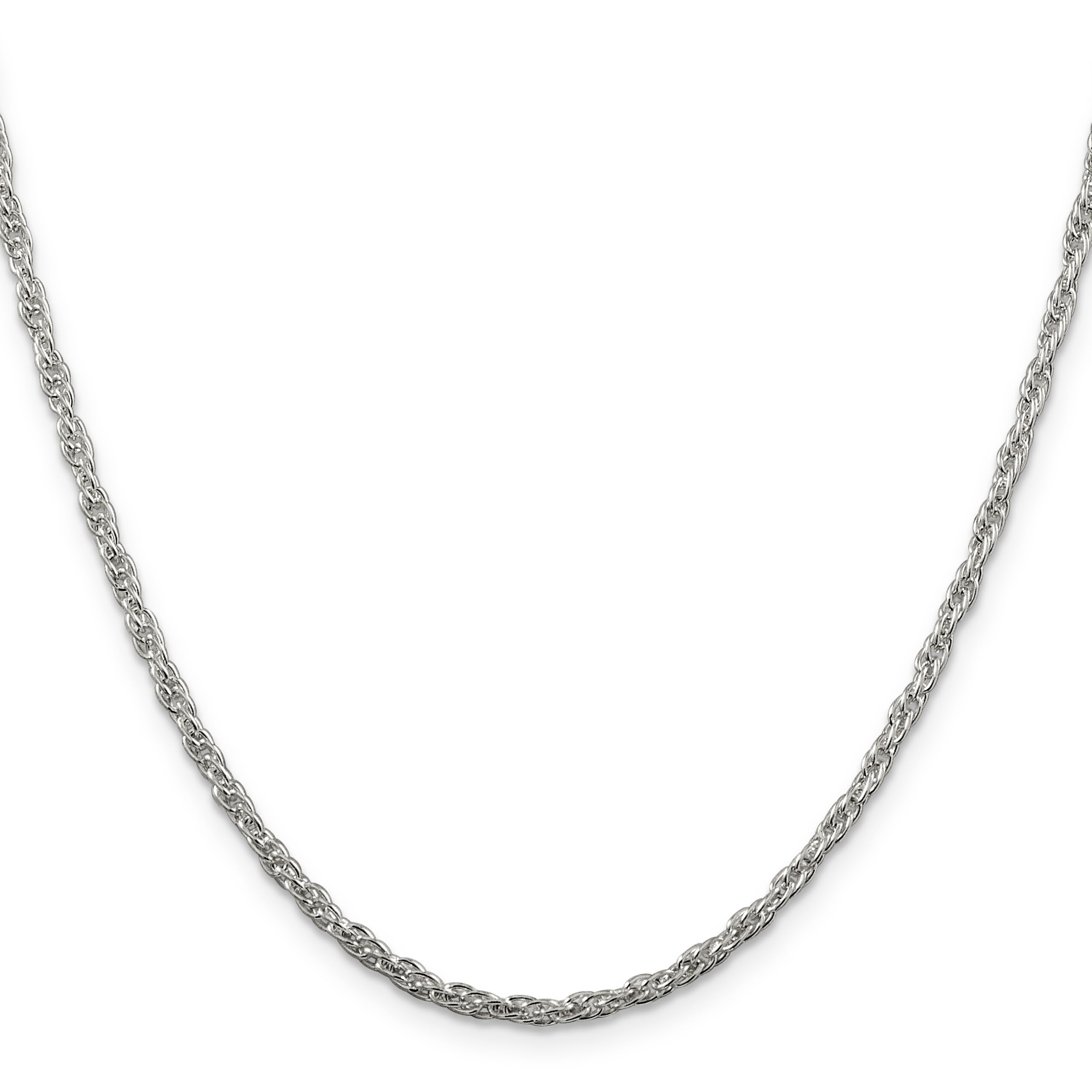 IceCarats 925 Sterling Silver 2.5mm Rope Chain Twisted Link Necklace for Women - Dainty & Elegant Jewelry Gift for Birthday, Anniversary, Valentine's Day