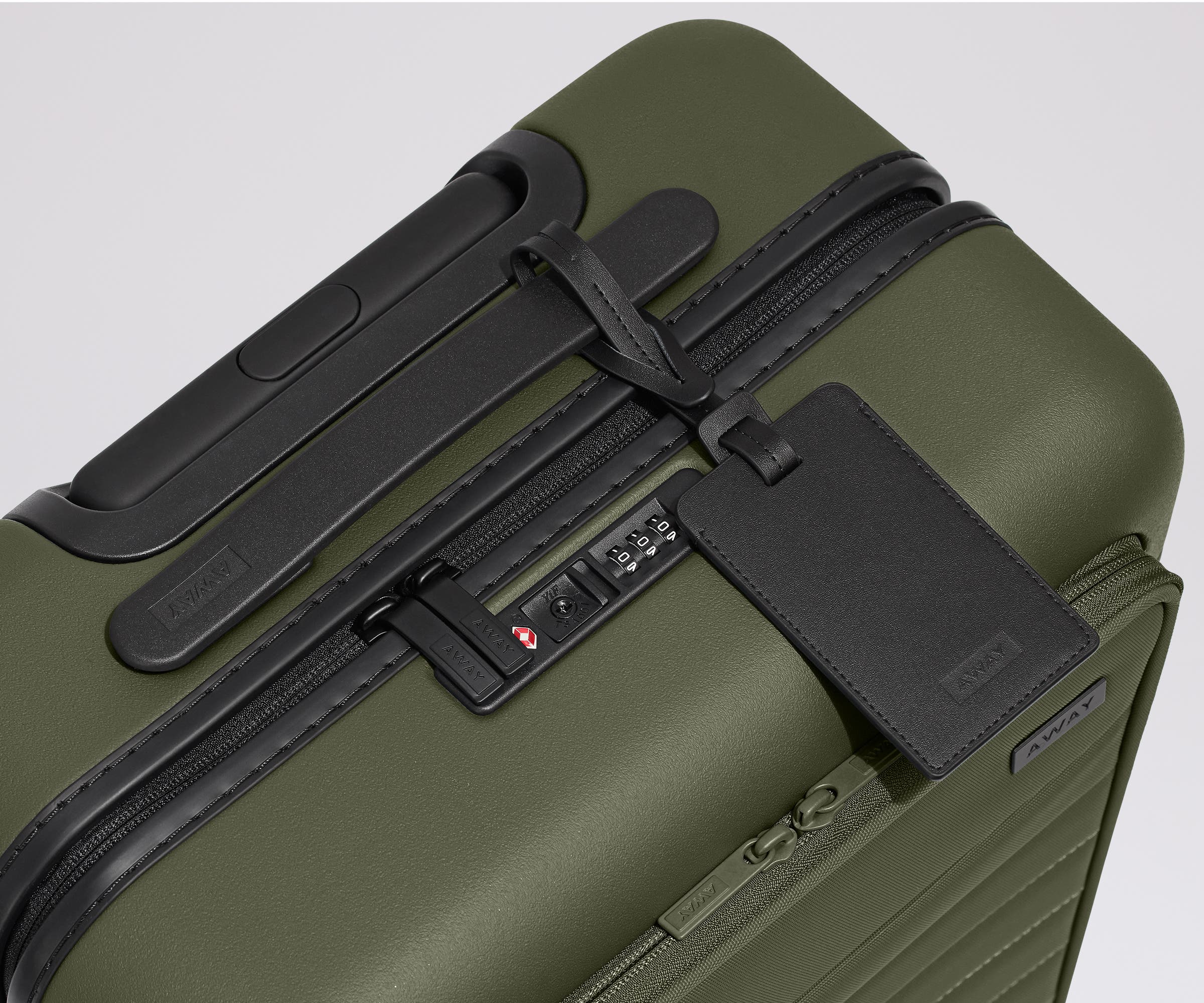 Executive Bigger Carry On Luggage in Olive Green - Spacious Travel Suitcase for Business Trips & Weekend Getaways