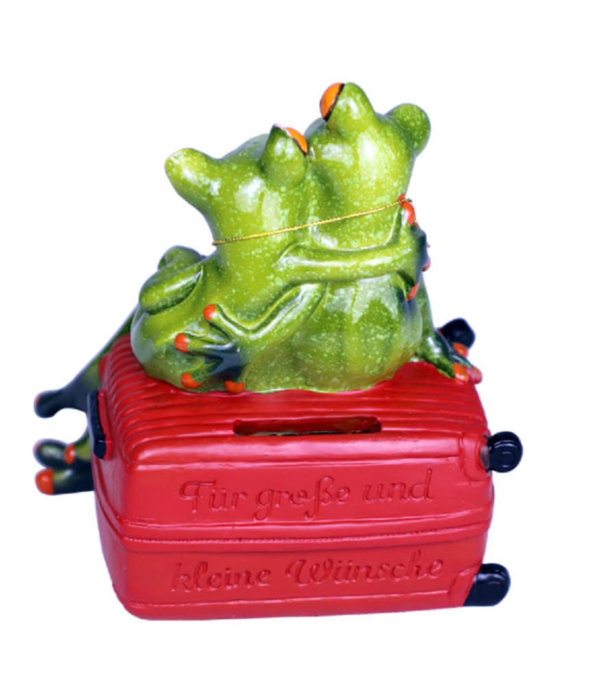 Cute Green Frog Figurines - Handcrafted Frog Statue Decor for Home, Office Desk & Shelf Display | Perfect Couples Gift & Zen Garden Accent