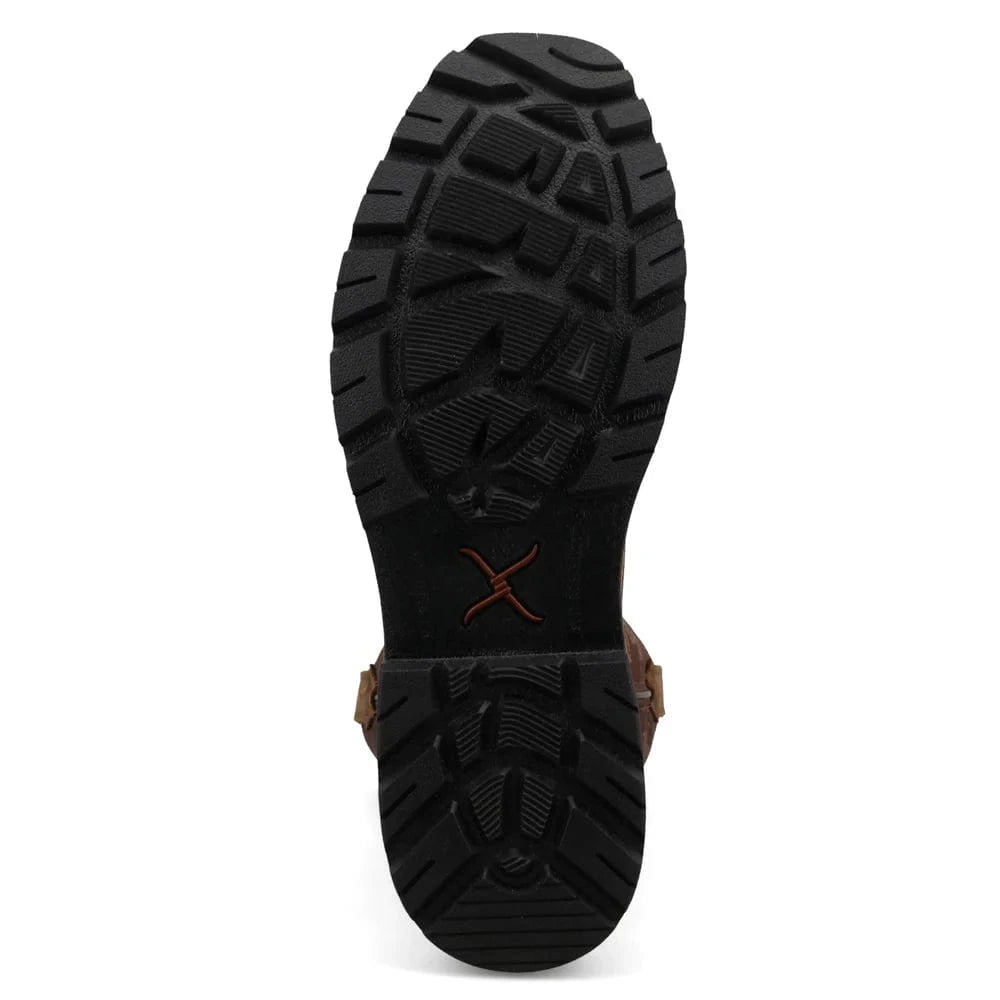 Men's Twisted X Brown Tech X Boot - Comfortable Work Boots for Outdoor, Hiking & Construction - Durable Leather Safety Shoes for Men