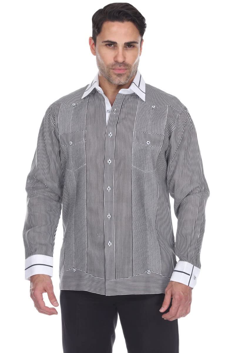 Premium Cuban Havana Party Shirt for Men - Authentic Guayabera Style Summer Shirt - Perfect for Beach Weddings, Tropical Vacations & Latin Dance Parties