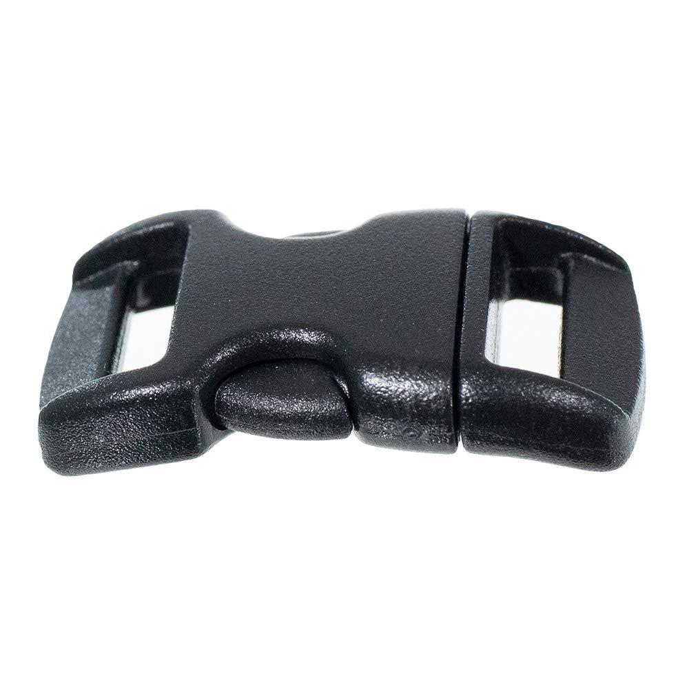 3/8 Inch Quick Release Buckle - Heavy Duty Contoured Side Release Buckle for Paracord Crafts, DIY Repairs, Outdoor Gear, Backpacks & Pet Collars - Perfect for Hiking, Camping and Emergency Kits