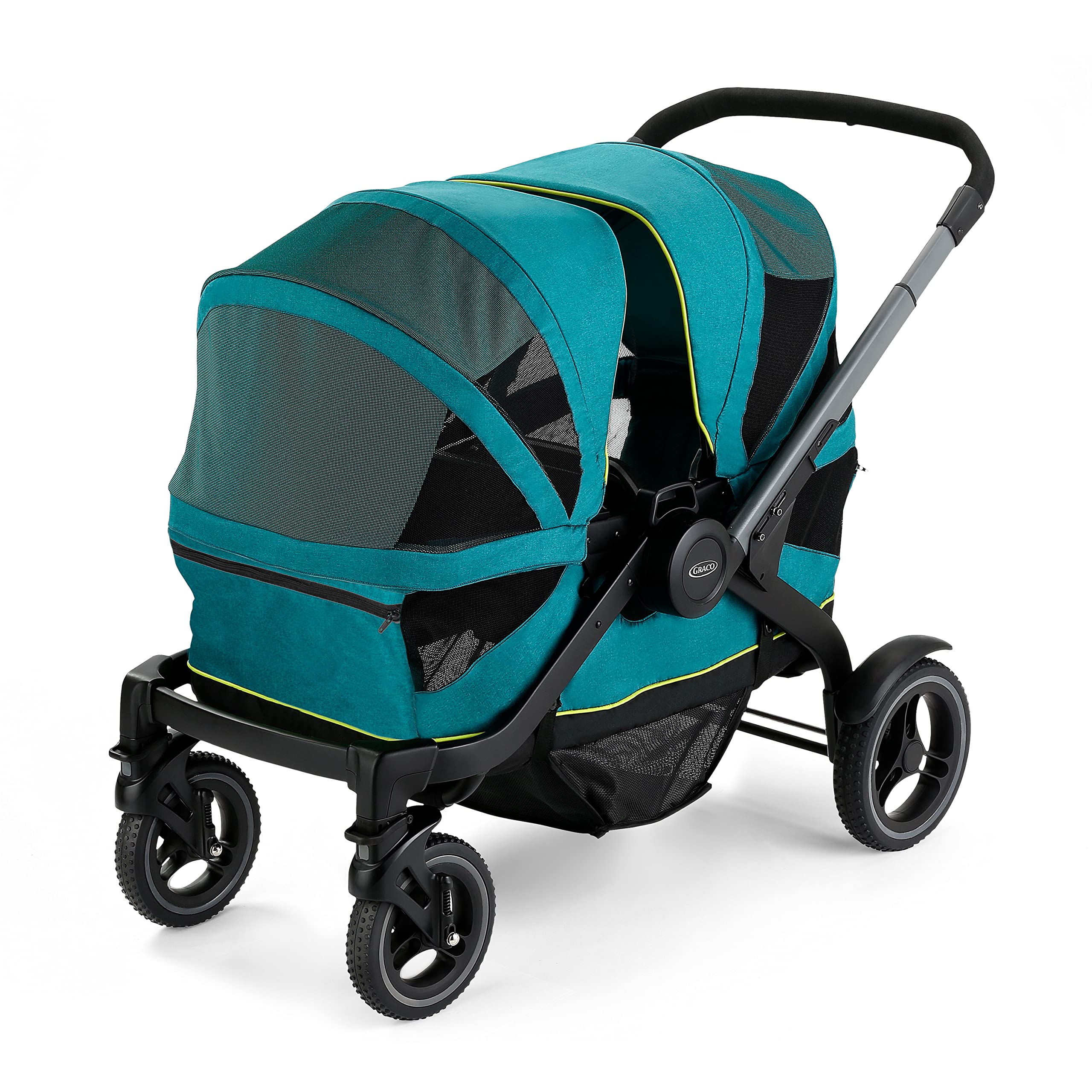 Graco Modes Adventure Stroller Wagon - Lightweight All-Terrain Pushchair with Canopy & Storage | Perfect for Outdoor Adventures, Beach Trips & Family Outings (Acadia Color)