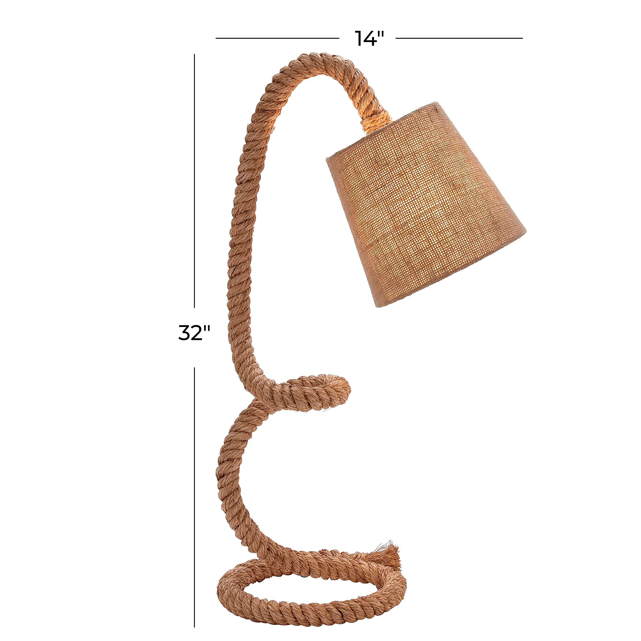 Handmade Jute Rope Desk Lamp - 11