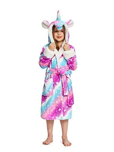 Soft & Cozy Princess Unicorn Bathrobe for Kids - Fast Priority Shipping - Perfect for Birthday Gifts, Spa Days & Bedtime Comfort