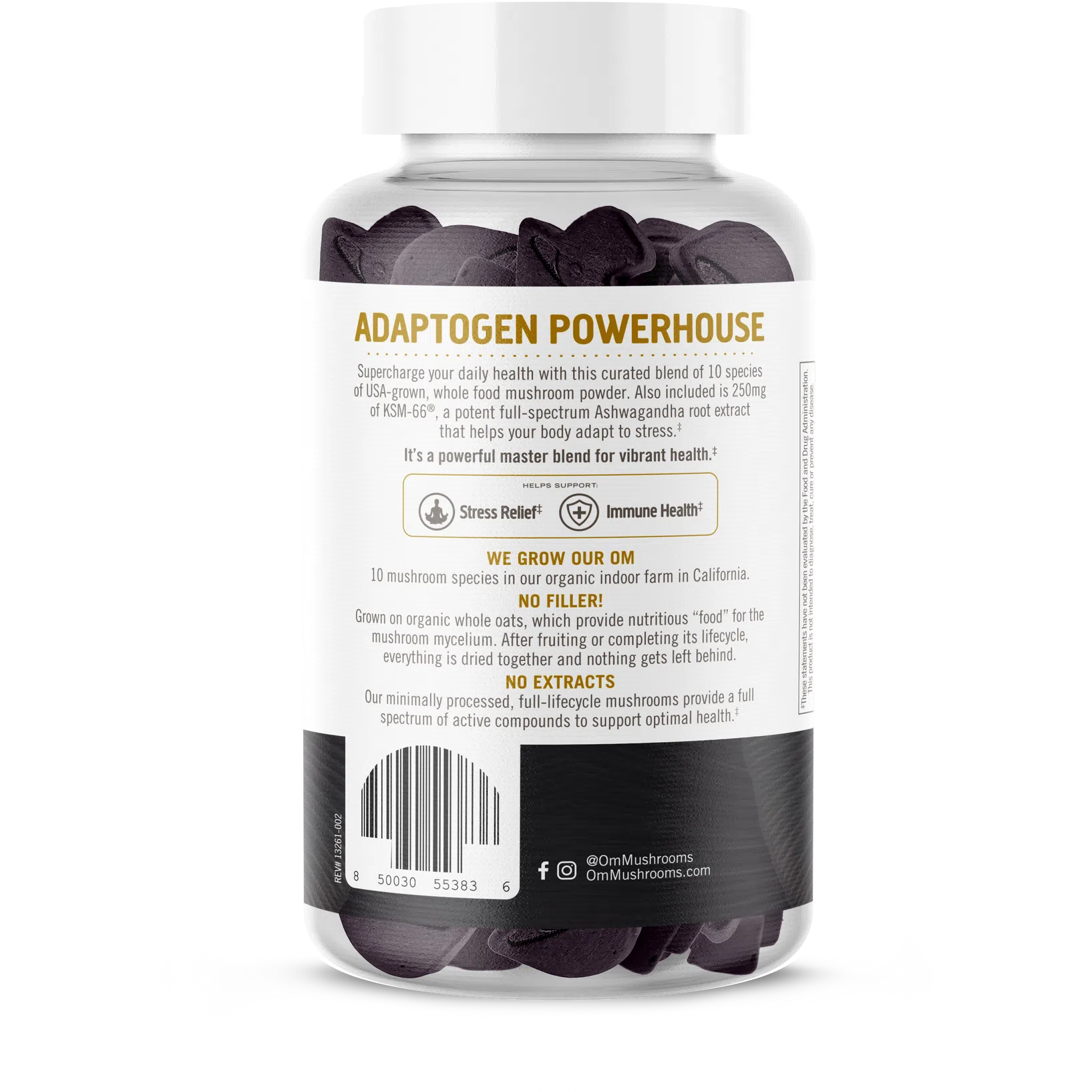 OM Master Blend Mushroom Gummies - Organic Immune Support Supplement with Reishi & Lion's Mane - Perfect for Daily Wellness & Stress Relief