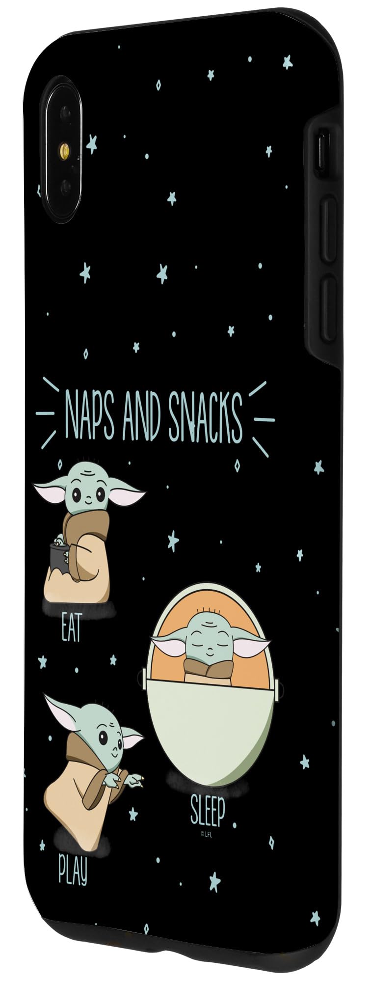 iPhone XS Max Star Wars The Mandalorian The Child Phone Case - Cute Baby Yoda Snack Time Design, Protective Cover for iPhone XS Max (Perfect for Star Wars Fans, Gift for Mandalorian Lovers, Everyday Use & Travel)
