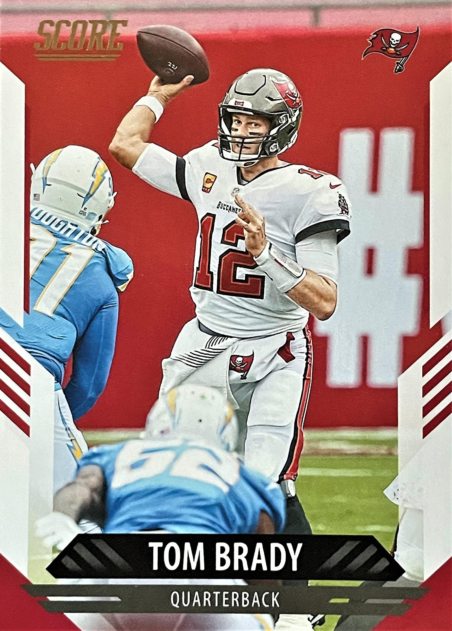 2021 Panini Score Tom Brady #12 Football Card - Tampa Bay Buccaneers NFL Trading Card for Collectors & Fans, Perfect for Memorabilia Displays & Sports Collections