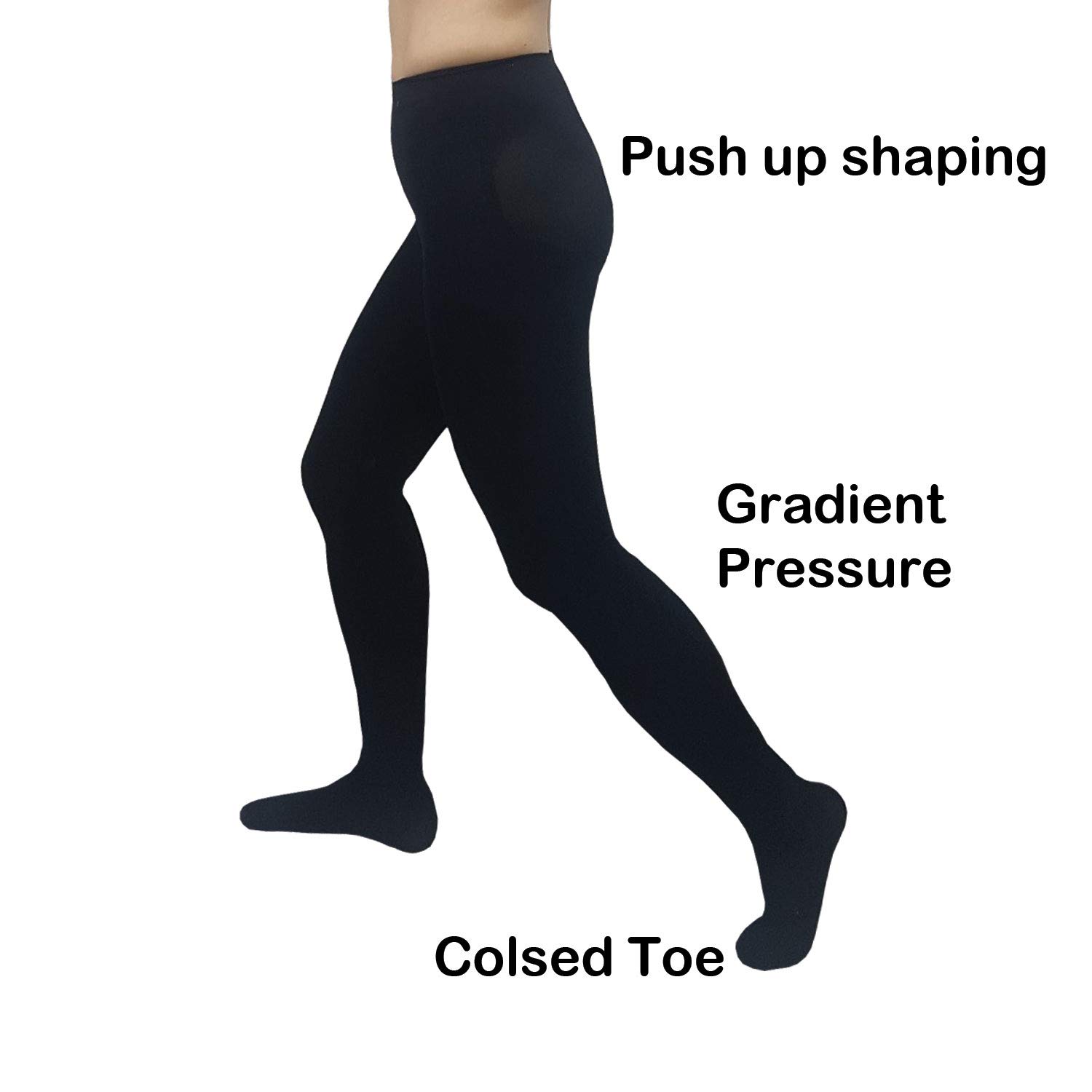 6-15 mmHg Women's Compression Pantyhose - Support Tights for Nurses & Travel