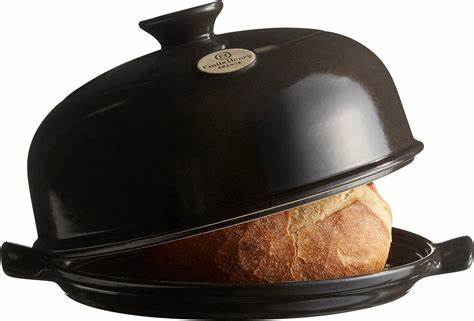 Artisan Bread Cloche with Lid - Premium Ceramic Bread Baking Dome for Sourdough, Baguettes & Homemade Loaves - Perfect for Dutch Oven, Kitchen & Rustic Baking