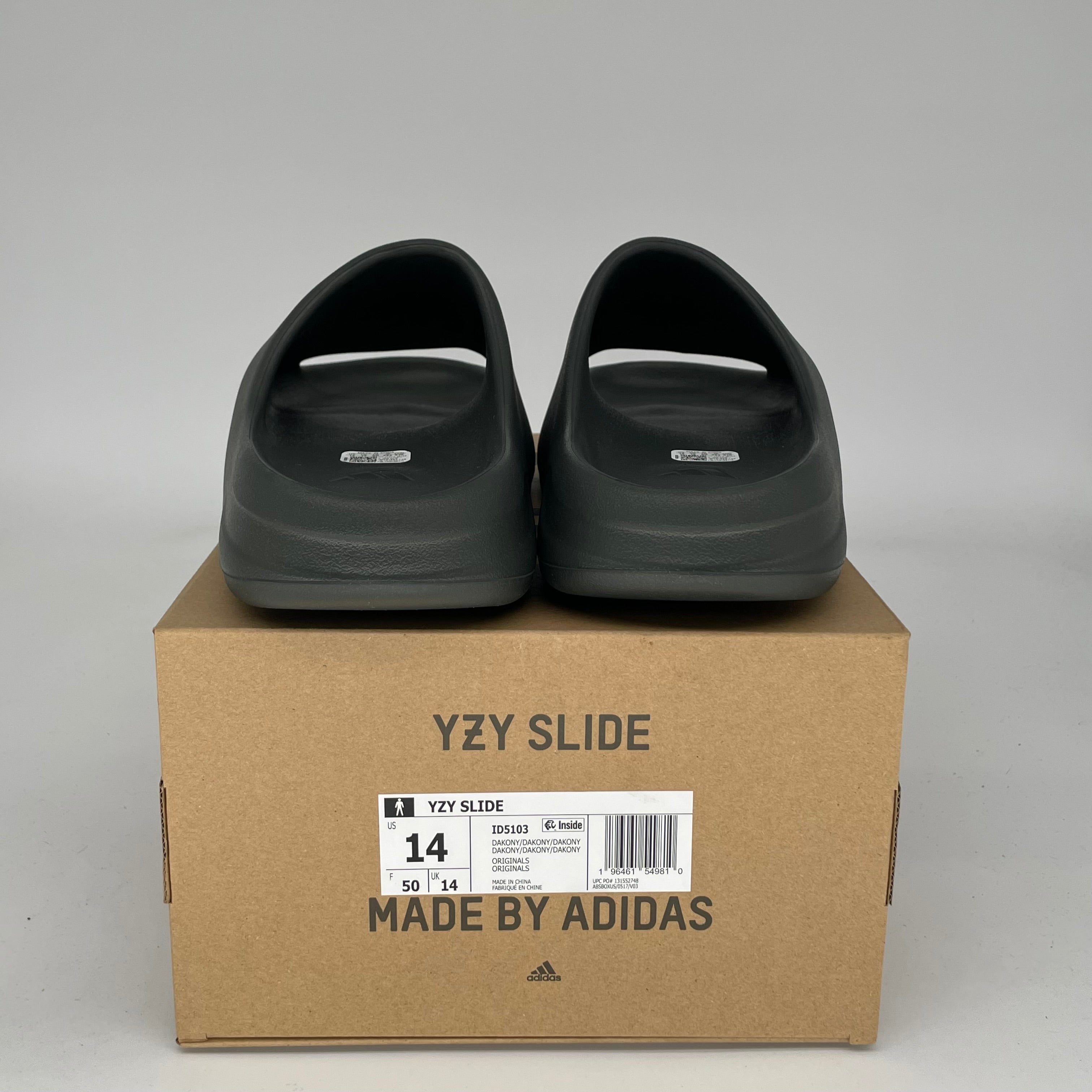 Adidas Yeezy Slide Dark Onyx - Men's Size 14 (ID5103) | Comfortable Slides for Beach, Pool & Casual Wear