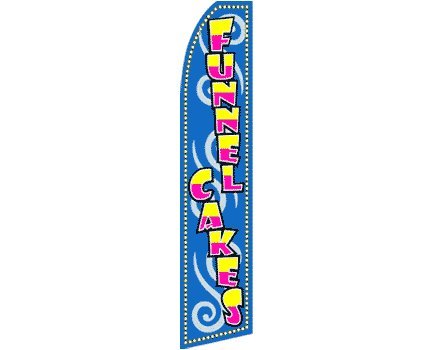 OnPoint Wares Funnel Cakes King Flag - Premium Quality Decorative Flag (Hardware Not Included) - Perfect for Carnival Decorations, Food Truck Branding & American Dessert Themed Parties