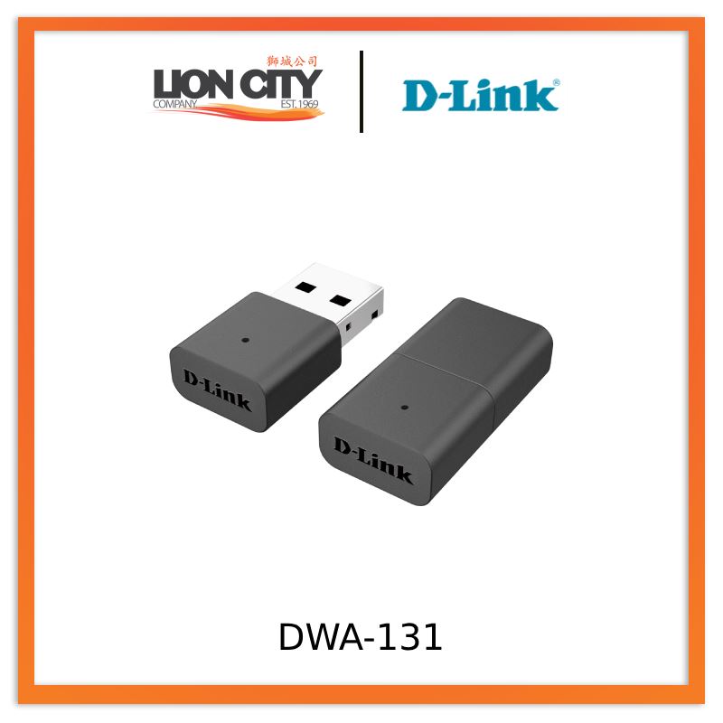 D-Link DWA-131 Wireless N Nano USB Adapter - High-Speed 300Mbps WiFi Dongle for Laptop & PC - Compact USB WiFi Receiver for Home & Office Use