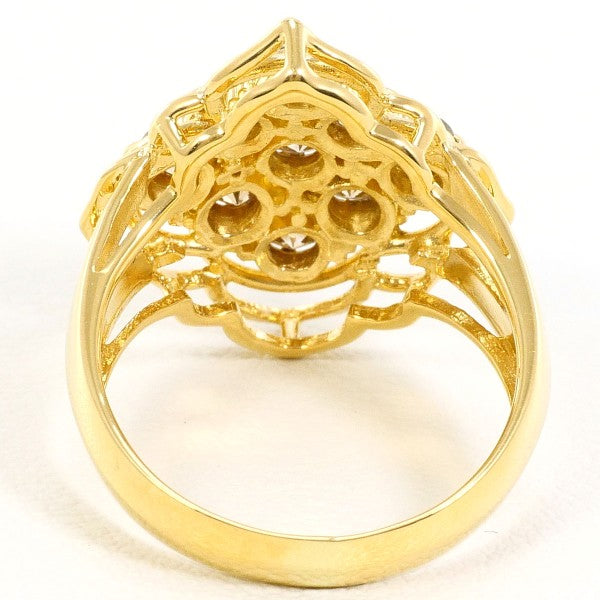 18K Yellow Gold Brown Diamond Ring for Women - Elegant Vintage Jewelry for Engagement, Wedding & Special Occasions