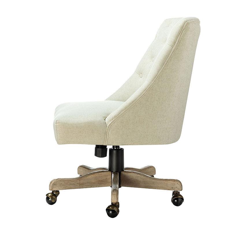 Estelle Upholstered Tufted Office Chair - Ergonomic Desk Chair with Lumbar Support for Home & Office Workspace | Comfortable Computer Chair for Long Hours Sitting