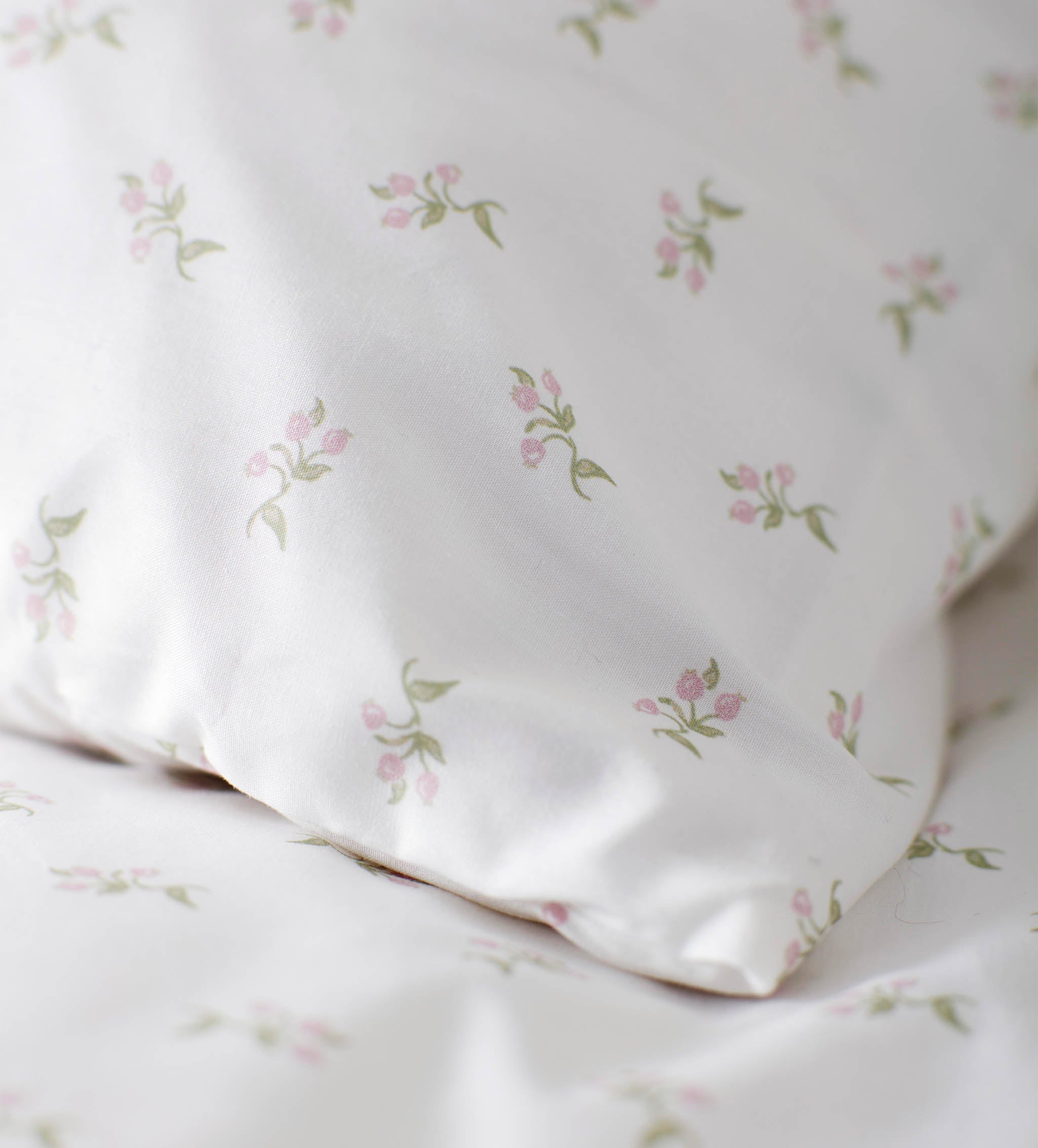 White Fleur 100% Organic Cotton Single Duvet Cover Set - Soft & Breathable Bedding for Eco-Friendly Home Decor | Perfect for Guest Rooms & Cozy Bedrooms