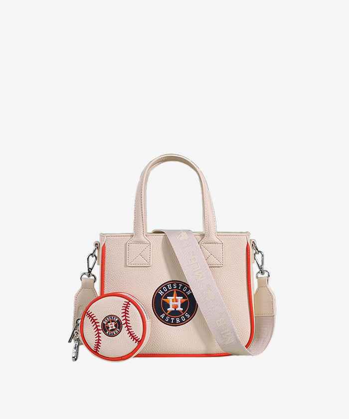 Houston Astros MLB Team Tote Bag with Baseball Coin Pouch - Stylish Baseball Fan Gift for Game Day & Travel Accessories