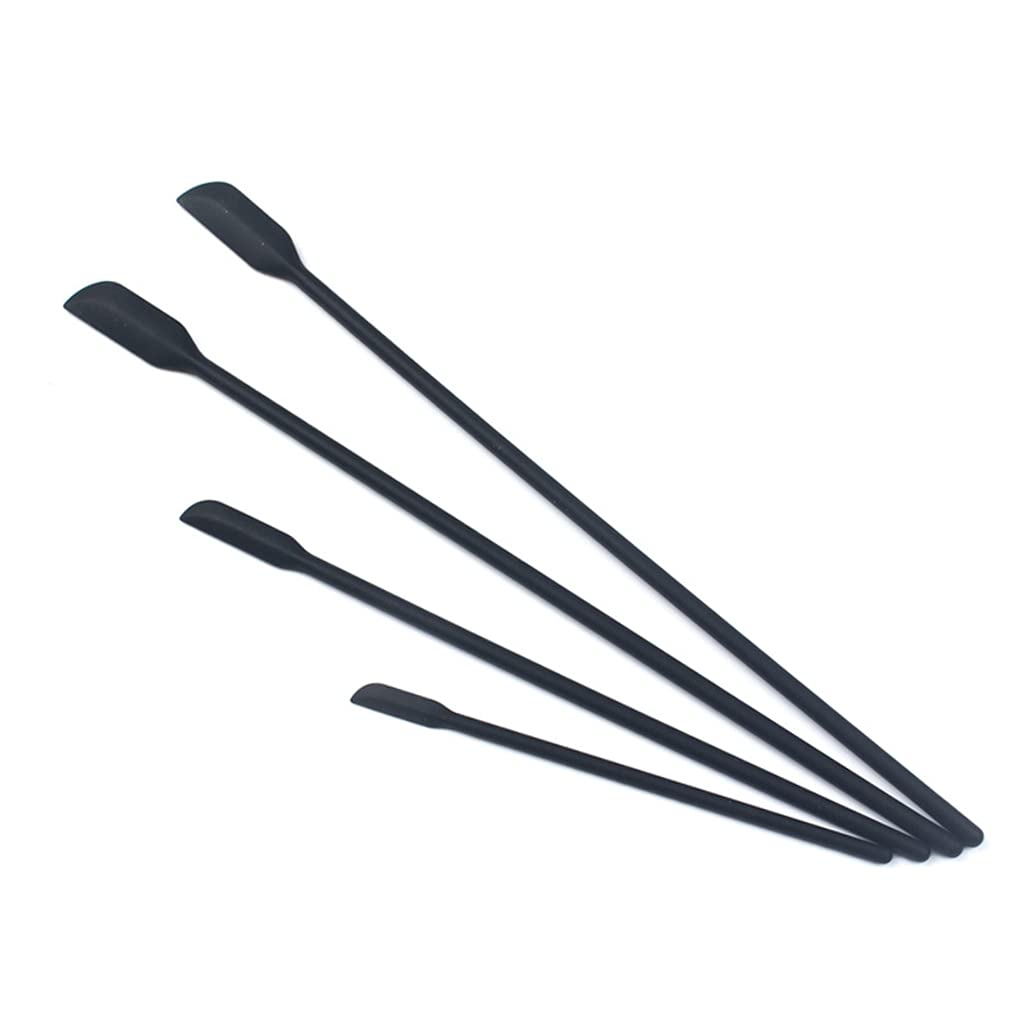 4-Piece Silicone Spatula Set - Small Makeup Spatulas for Beauty & Cosmetics - Tiny Non-Stick Kitchen & Makeup Tools - Perfect for Creams, Lotions & Cooking