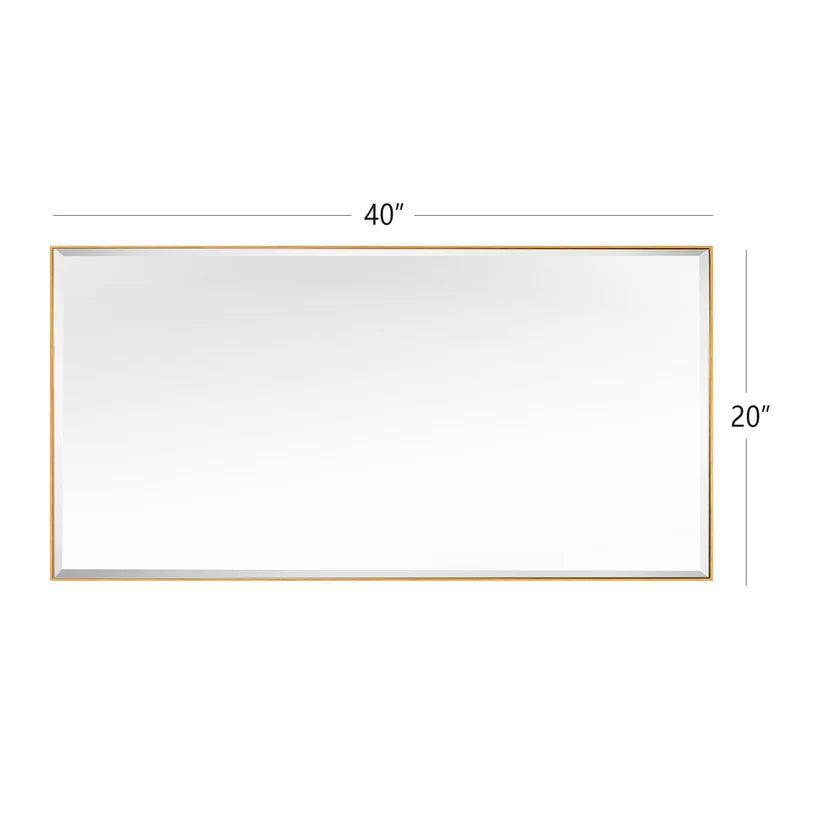Modern Black Aluminum Framed Beveled Wall Mirror - Sleek Home Decor for Living Room, Bedroom & Entryway - Shatter-Resistant Glass with Stylish Reflections