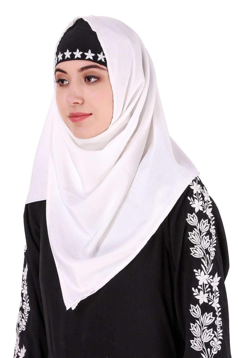 Elegant Floral Embellished Sleeve Anarkali Abaya Dress for Women - Modest Islamic Fashion for Eid, Wedding & Special Occasions