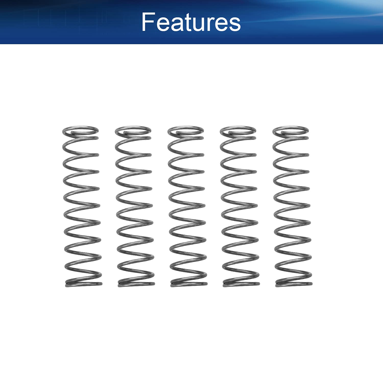 **Yinpecly 10Pcs Compressed Extension Springs - 1.2mm Wire Dia, 12mm OD, 50mm Length - High-Quality Spring Steel Coils for Ball Pens, Office Supplies & DIY Repair Projects**    *(Use Case: Ideal for pen mechanisms, small machinery, craft projects, and household repairs.)*