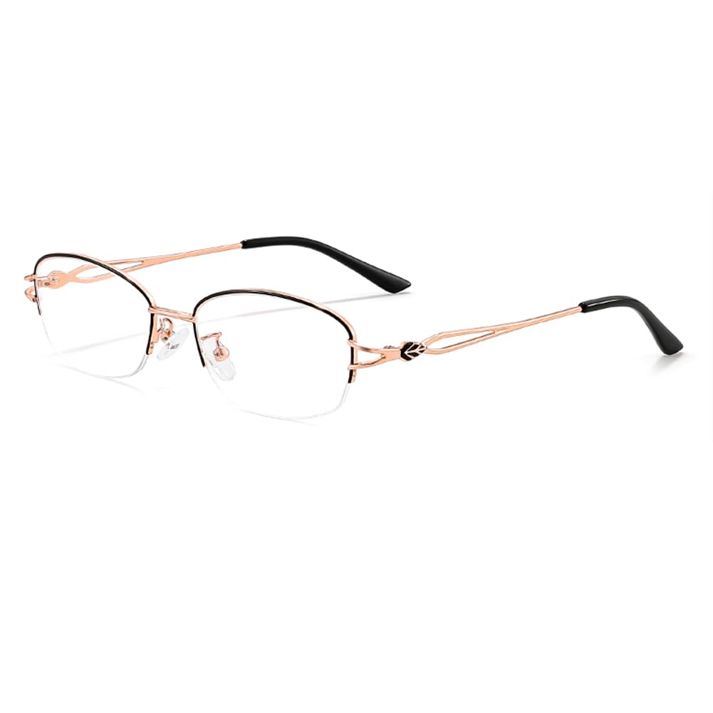 JIETIAN Women's HD Anti-Blue Light & Anti-Radiation Reading Glasses - 1.56 Aspherical Resin Lens for Office Work, Computer Use & Book Reading (01, +1.0) | Perfect for Digital Eye Strain Relief & Long Hours Screen Time