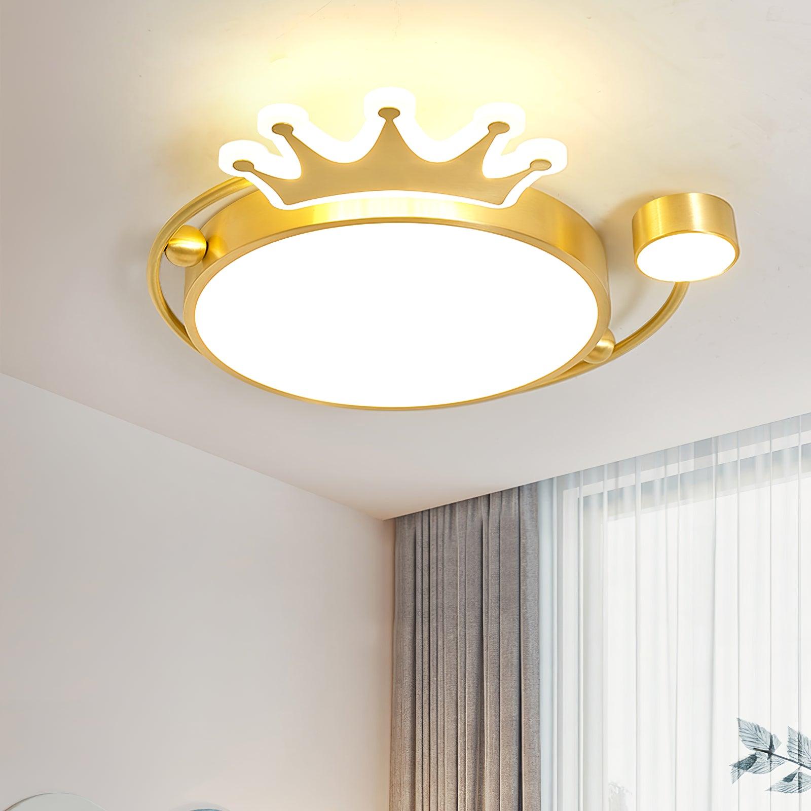 Elegant Crown Ceiling Light Fixture - Modern Crystal Chandelier for Dining Room, Bedroom & Living Room - Perfect for Home Decor & Wedding Events