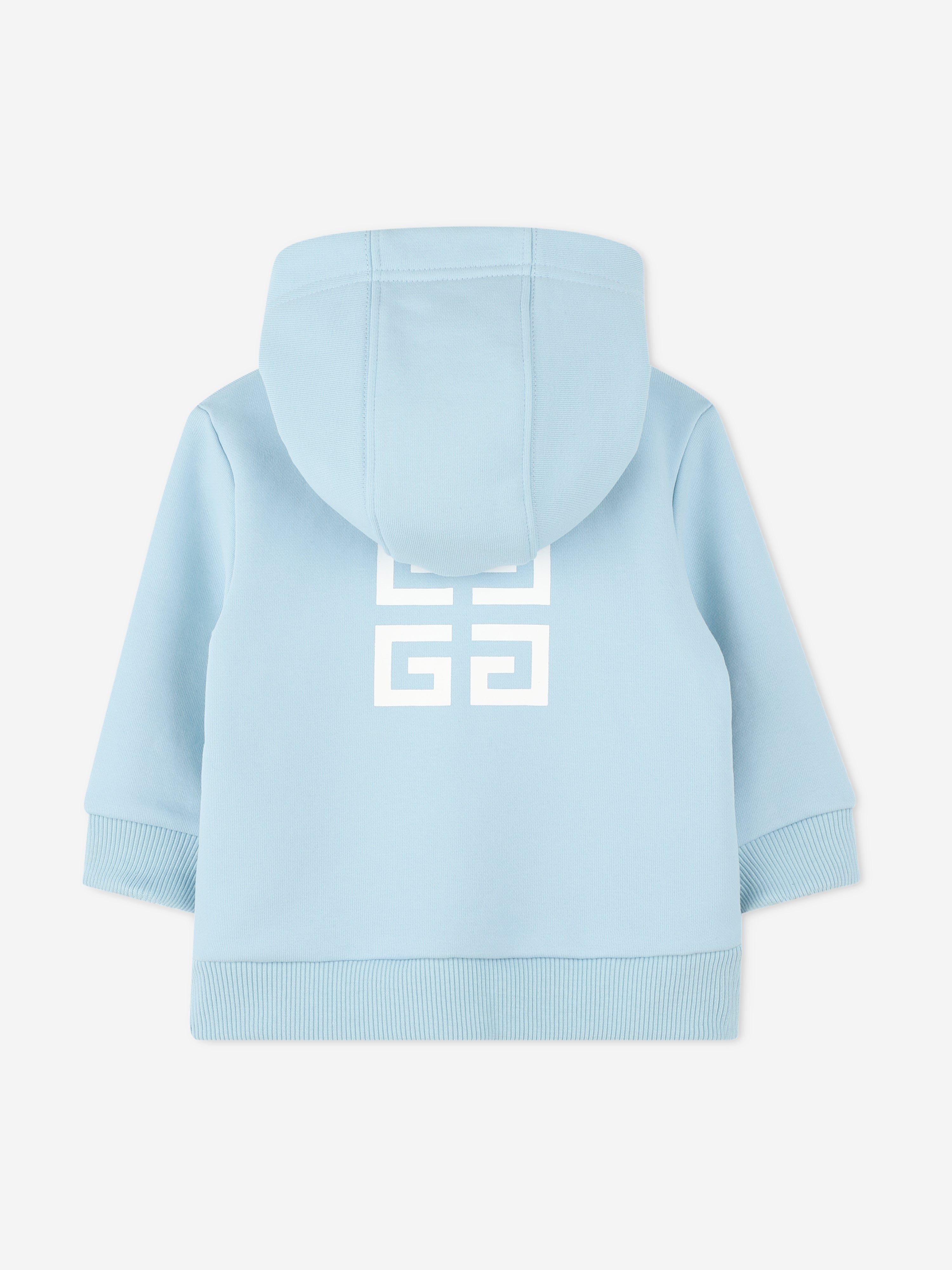 **Blue 4G Logo Zip-Up Hoodie for Baby Boys - Soft & Comfortable for Playtime & Outdoor Adventures**