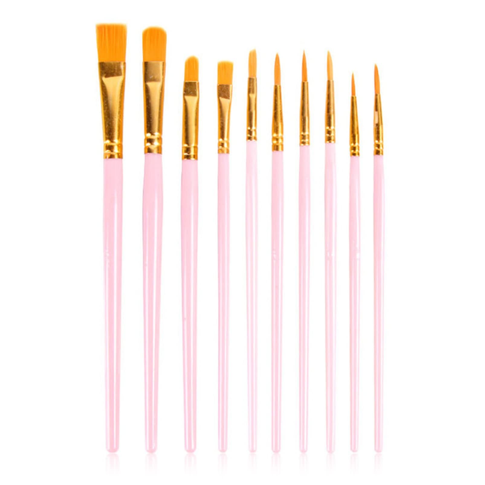 Xiaopangtech 10-Piece Professional Oil Paint Brush Set - Watercolor, Acrylic & Oil Painting Brushes with Black Handle - Premium Art Supplies for Artists & Beginners (Czech Republic Size) - Perfect for Canvas Painting, DIY Art Projects & Home Decor