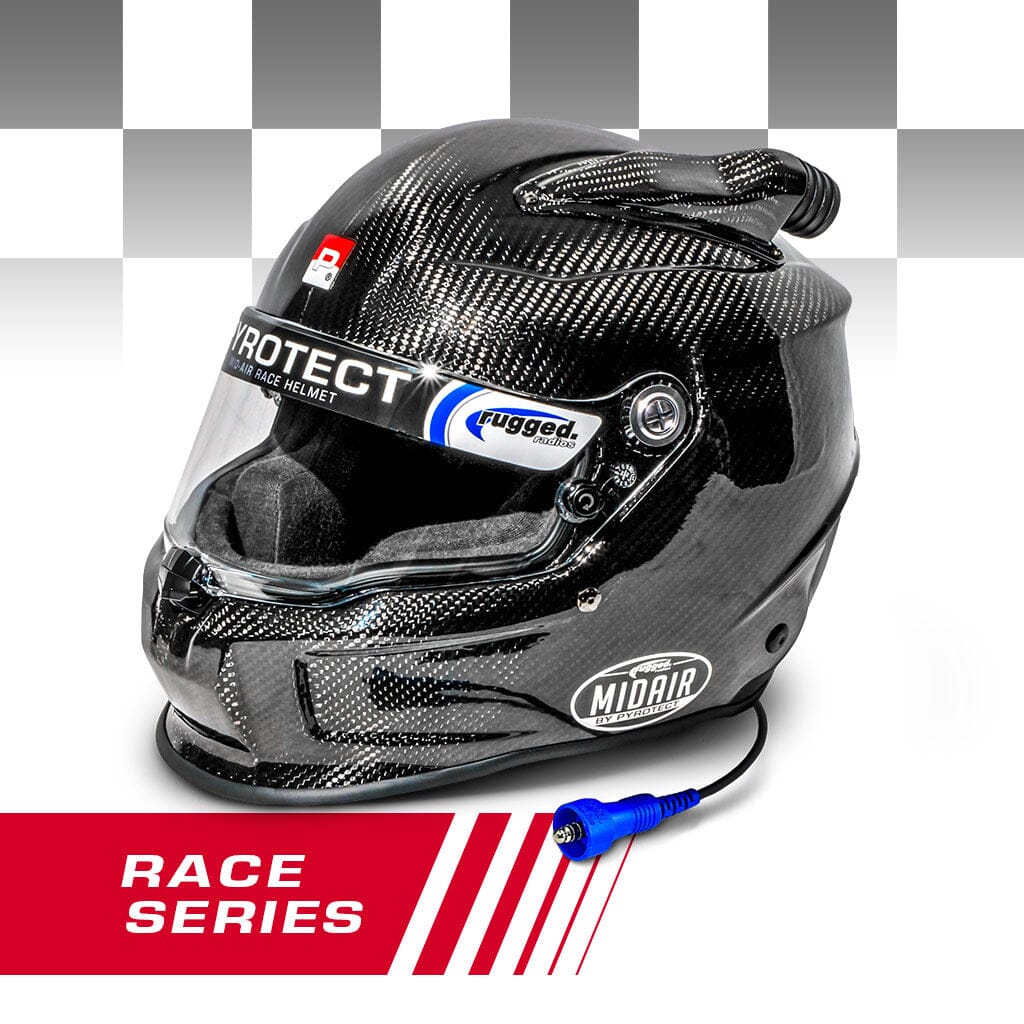 Pyrotect RACE Pro Airflow Mid Forced Air 3K Carbon SA2020 Wired OFFROAD Helmet - Lightweight Racing Helmet for Motorsports, ATV, Dirt Bikes & Off-Road Adventures