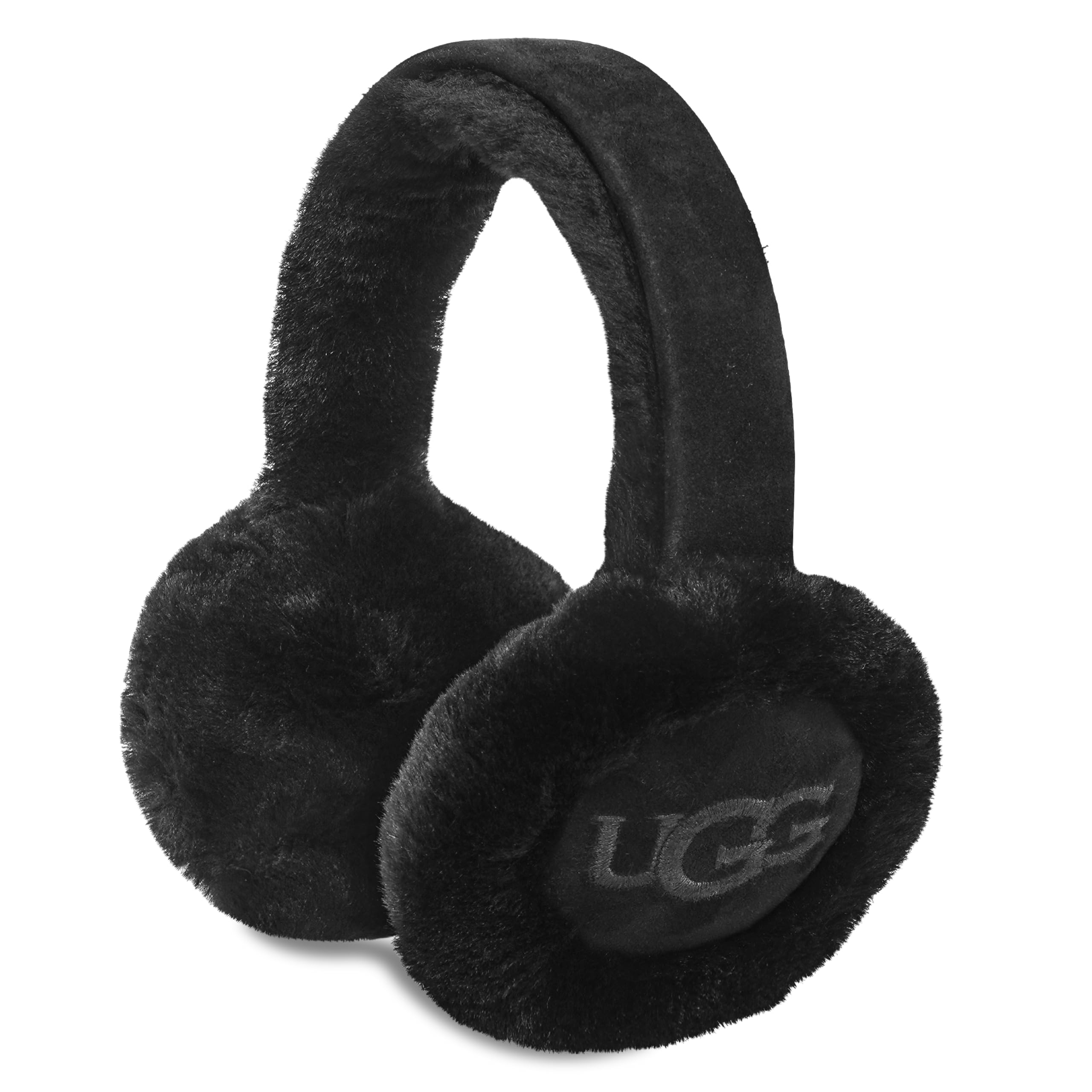 UGG Women's Water Resistant Sheepskin Earmuffs with Embroidered Logo - Winter Warm Fleece Ear Warmers for Cold Weather & Outdoor Activities