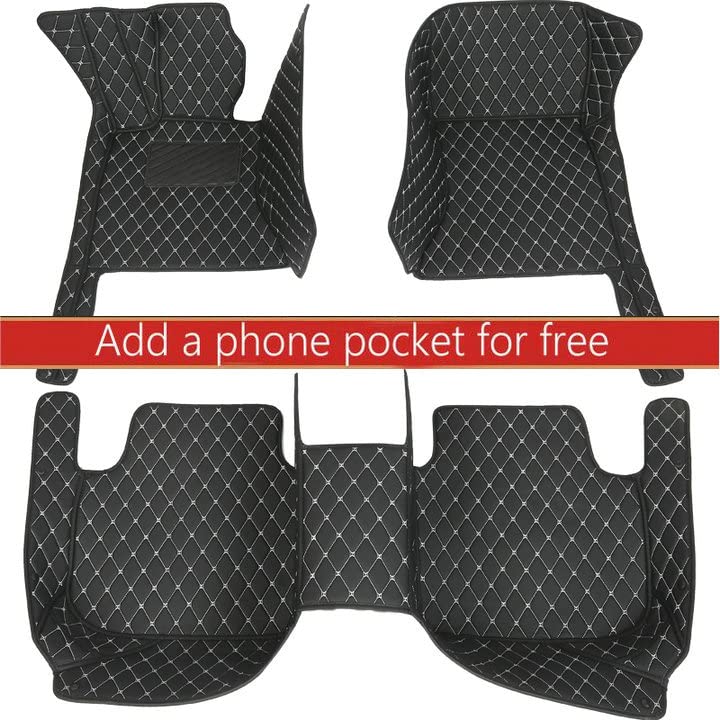 Custom 3D Car Floor Mats for Sedan, SUV & Sports Cars - Premium Artificial Leather Vehicle Mats with Black & Red Stitching | Perfect Fit for Your Car Model | Ideal for Daily Commuting, Road Trips & Car Protection