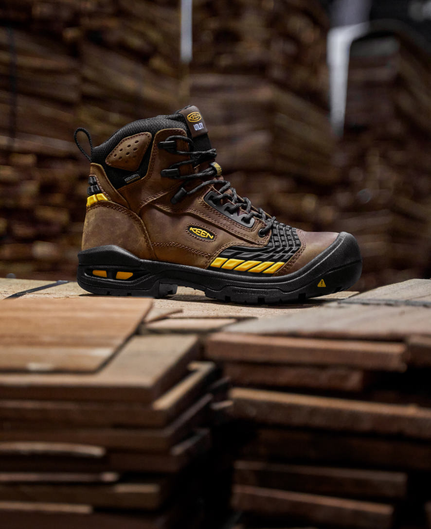 Men's Troy 6 Waterproof Work Boots with Carbon Toe - Dark Earth/Black - Durable Safety Shoes for Construction & Outdoor Work
