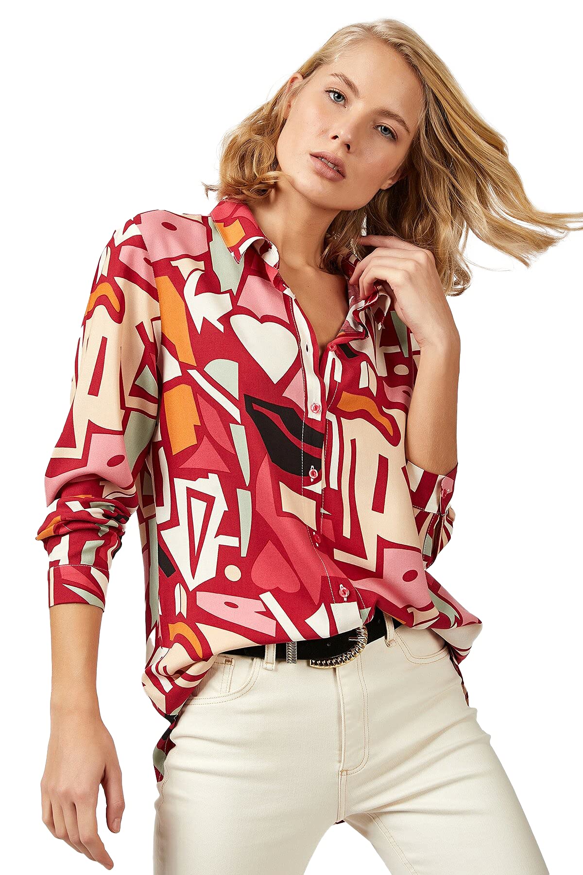 Stylish Women's Long Sleeve Button Down Blouses - Elegant Casual & Dressy Tops for Work, Office & Everyday Wear