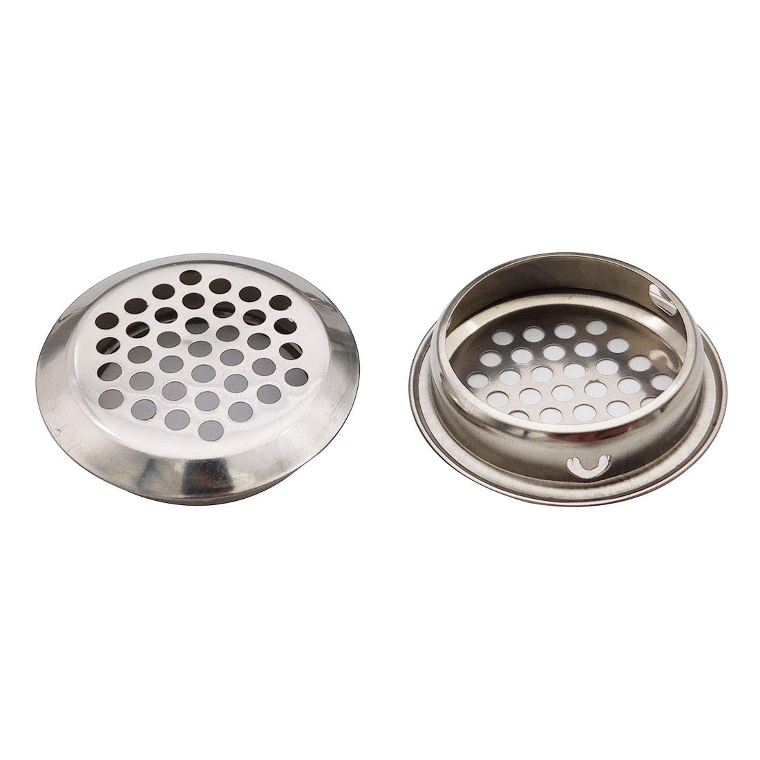 30 Pack Stainless Steel Circular Soffit Vents - 35mm/1.38 Inch Round Mesh Hole Louver Vents for Attic, Closet, Kitchen & Bathroom Cabinet Ventilation - Perfect for Home Airflow & Moisture Control