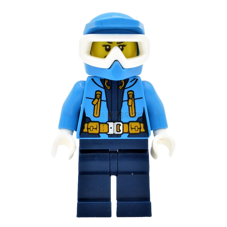 LEGO Female Explorer Minifigure with Helmet & Goggles - Adventure City Themed Building Toy for Kids | Perfect for LEGO City Sets, Role Play & Creative Playtime