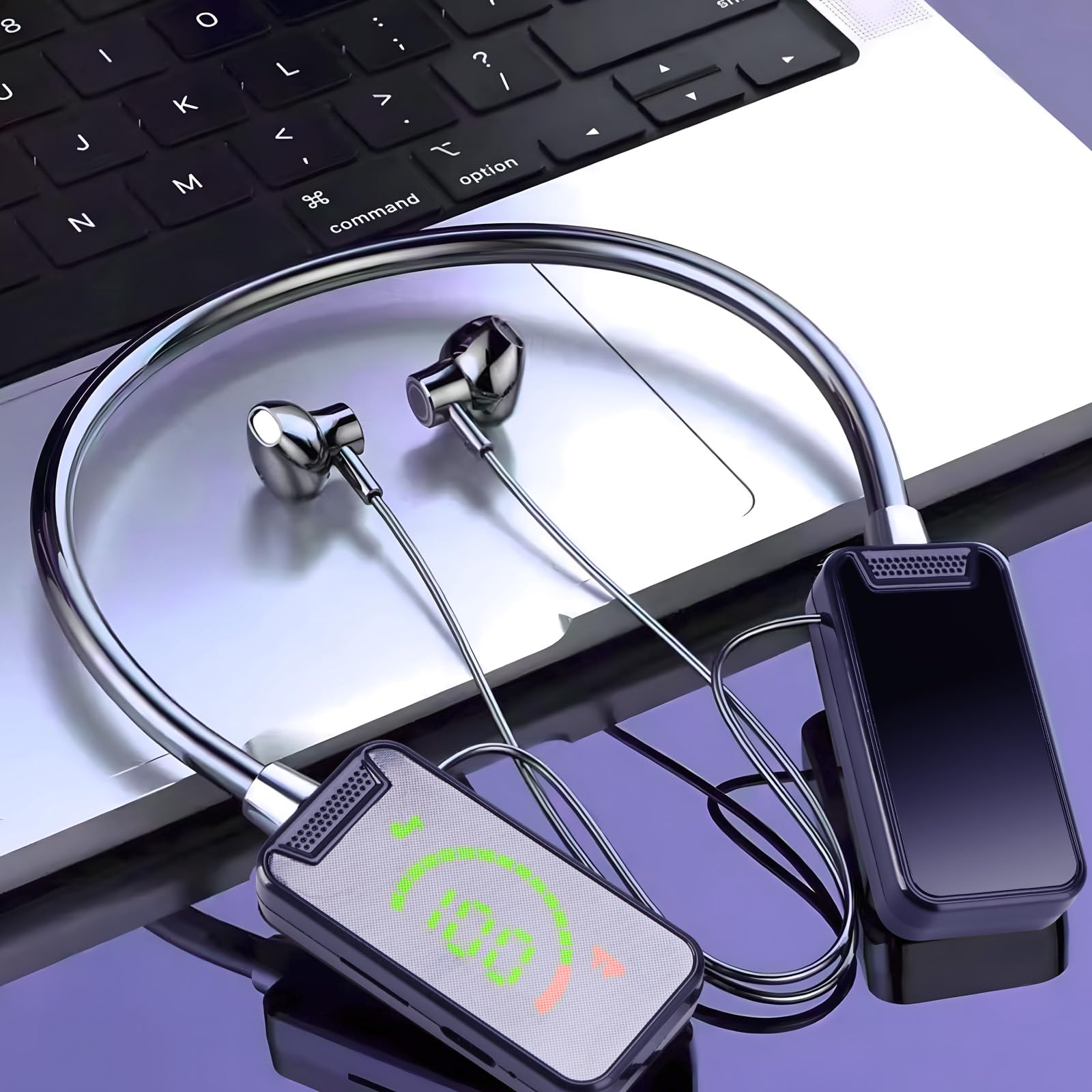 Wireless Sound Card Live Streaming Headphones with Digital Display - Smart Sporty Wireless Headset for Gaming, Podcasting & Music Streaming