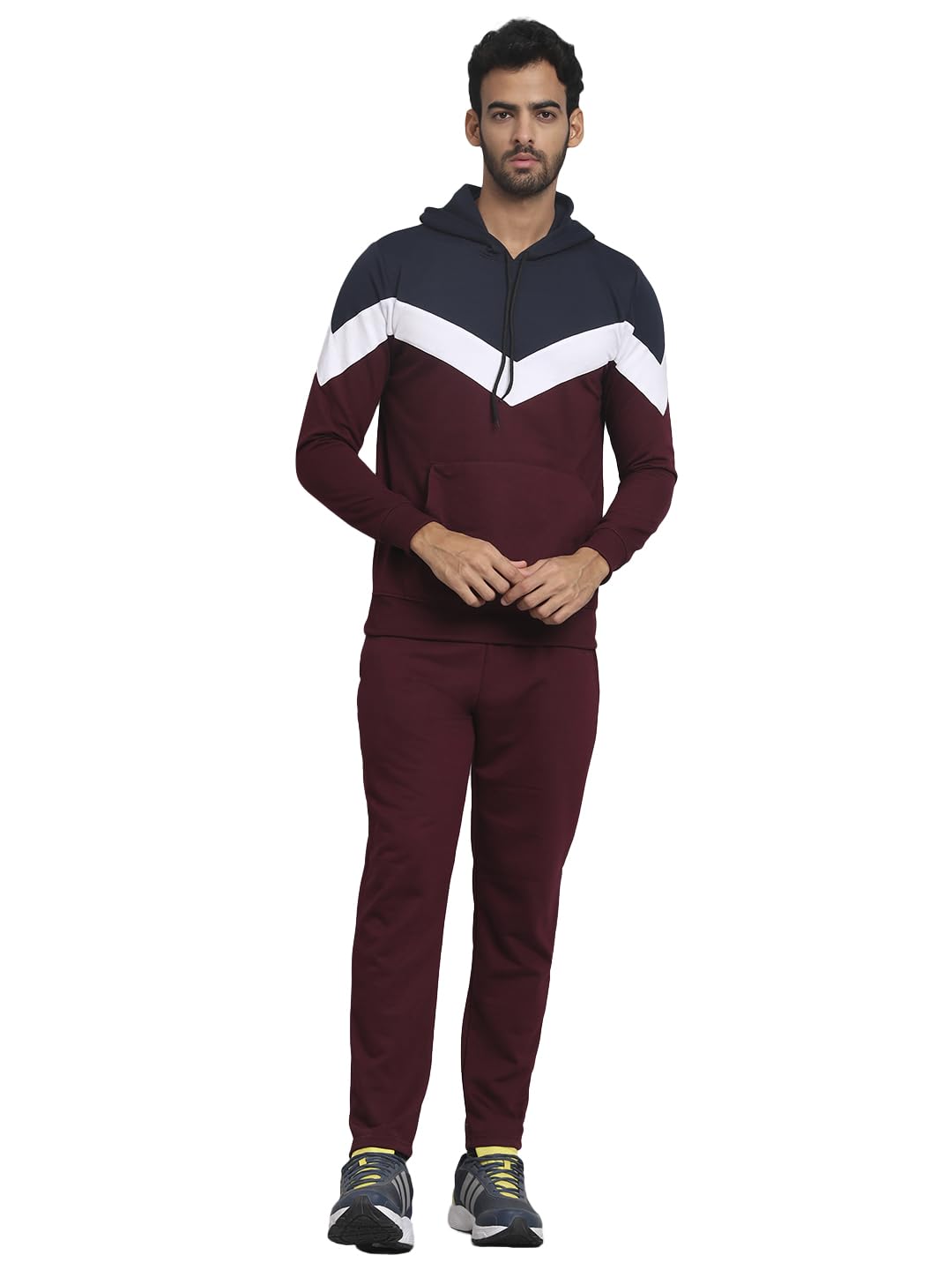 Glito Men's Slim Fit Polyester Tracksuit - Full Sleeve Running & Sports Jogging Outfit - Lightweight Breathable Workout Clothes for Gym, Training & Casual Wear