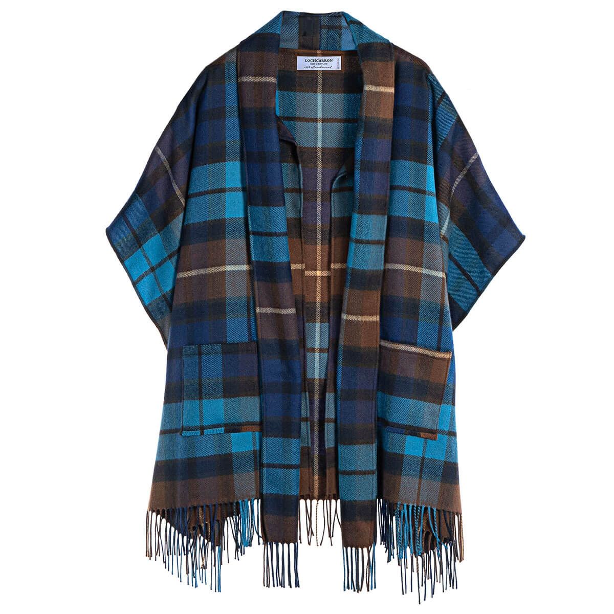 Robyn Buchanan Women's Blue Tartan Lambswool Jacket - Classic Plaid Wool Coat for Fall & Winter, Perfect for Office, Dating and Outdoor Activities