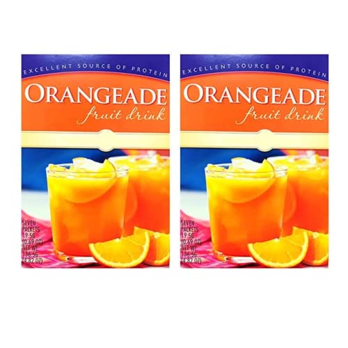 HealthyWise High Protein Orangeade Drink - 15g Protein, Low Calorie, Low Carb, Low Sugar, Fat Free - 7 Servings per Box (2 Pack) - Perfect for Post-Workout Recovery & Weight Management