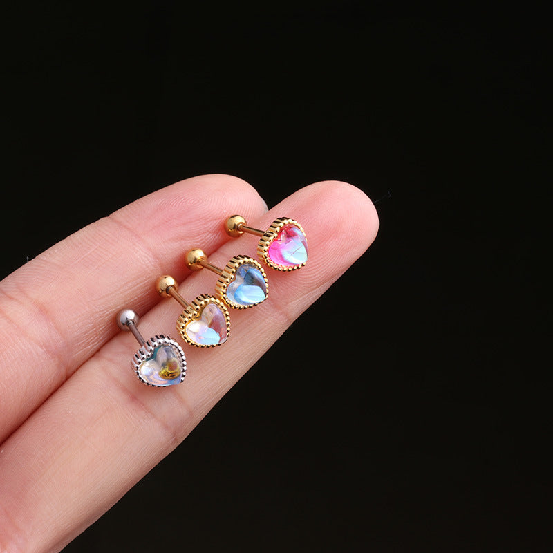 20G Cartilage Tiny Heart Stud Earrings - Hypoallergenic Stainless Steel Piercing Jewelry for Women | Perfect for Everyday Wear, Gifts, and Special Occasions