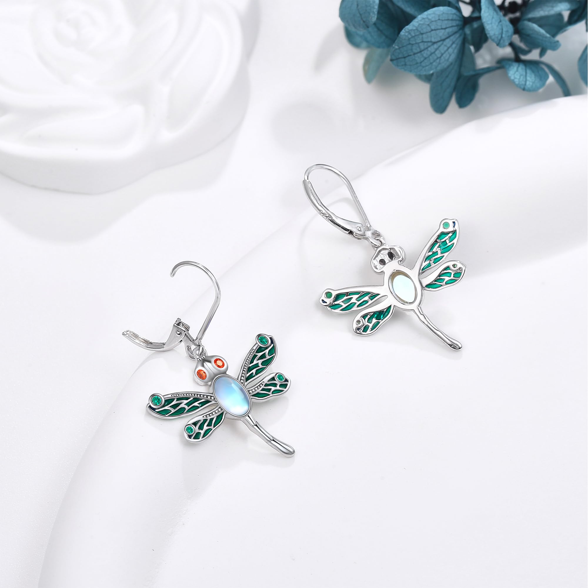 925 Sterling Silver Dragonfly Dangle Earrings for Women | Elegant Dragonfly Jewelry Gift Set for Birthday, Christmas & Special Occasions | Perfect for Casual Wear, Parties & Everyday Fashion