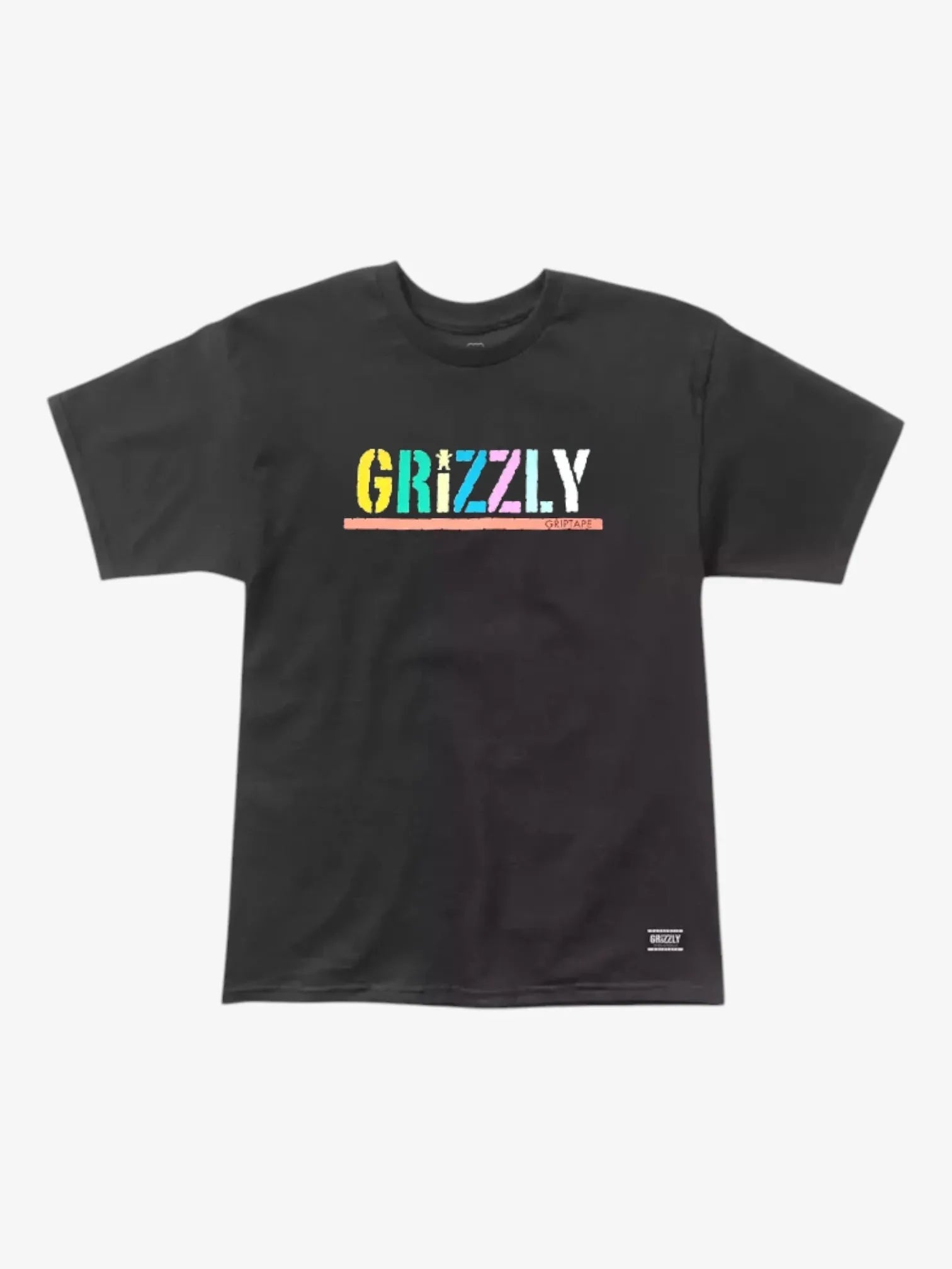 Grizzly OG Stamp Kids T-Shirt - Black & Multicolor Graphic Tee for Boys & Girls | Casual Wear, School, Playdates & Outdoor Activities