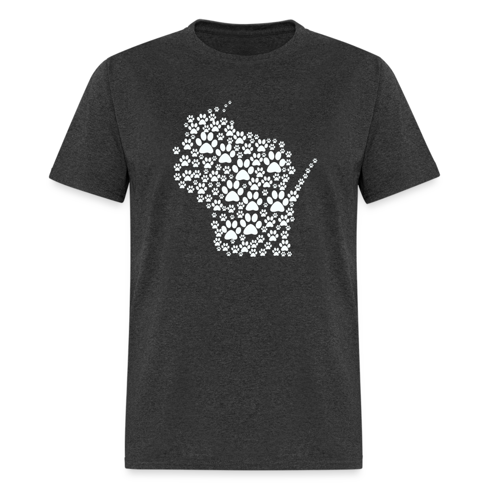 Paws Across Wisconsin Classic T-Shirt - Comfortable & Stylish Dog Lover Tee - Perfect for Casual Wear, Outdoor Adventures & Pet Lovers