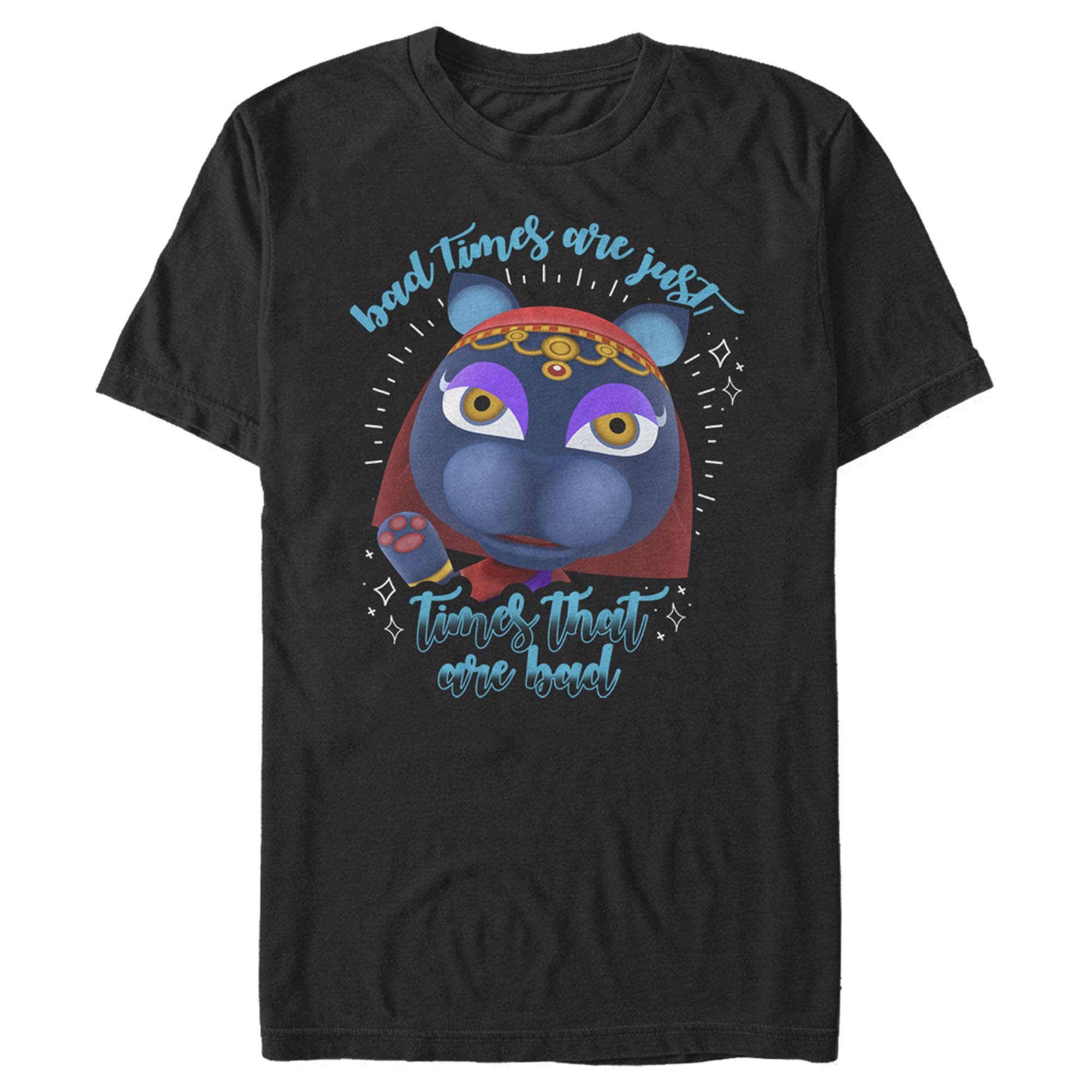 Men's Nintendo Animal Crossing 'Bad Times Are Just Times That Are Bad' Graphic T-Shirt - Casual Gaming Tee for Fans & Collectors