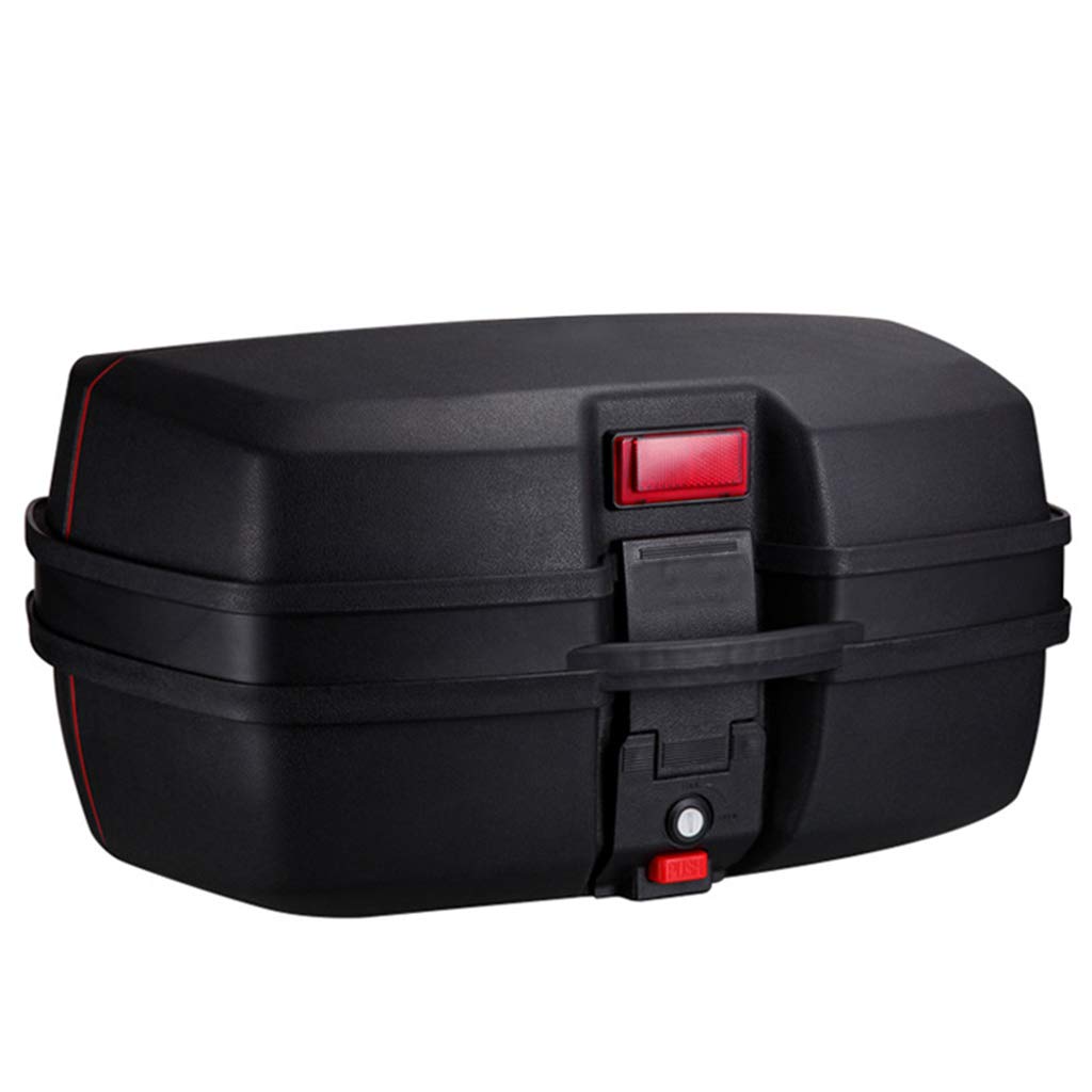 Universal Motorcycle Top Box - 45L Extra Large Hard Luggage Case with Mounting Hardware for Scooters & Motorbikes | Weatherproof Storage for Commuting, Touring & Daily Rides